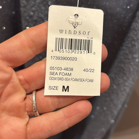 NWT windsor Seafoam blue sparkly dress! Holiday! - Picture 6 of 7